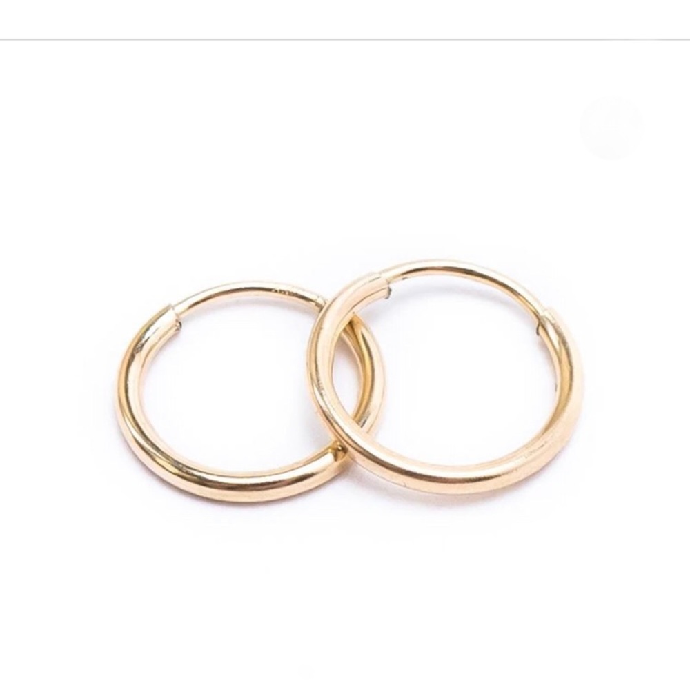 Set of 4 Gold Endless Hoops 9-20mm